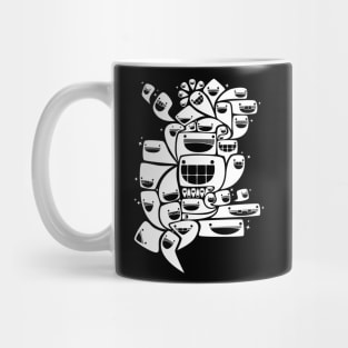 Happy Squiggles - 1-Bit Oddity - White Version Mug